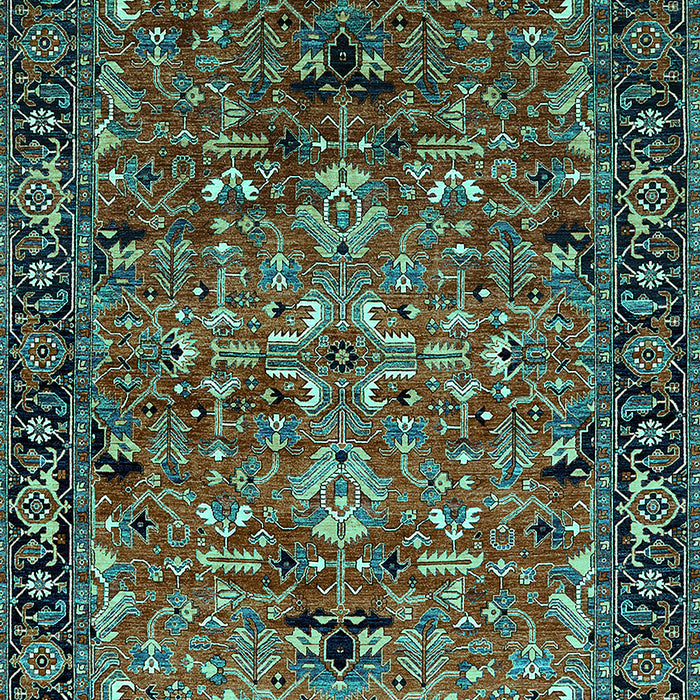 Oriental Turquoise Traditional Rug, urb2342turq