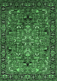 Oriental Emerald Green Traditional Rug, urb2342emgrn