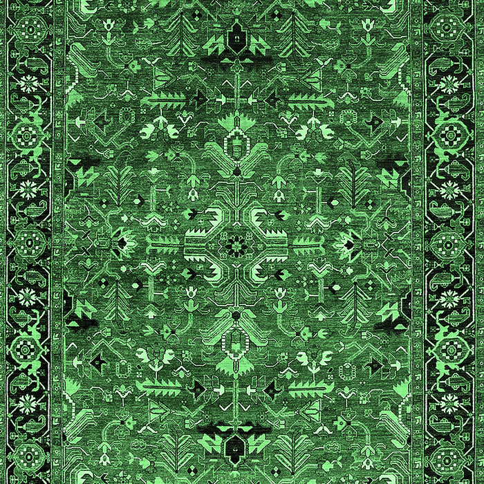 Oriental Emerald Green Traditional Rug, urb2342emgrn