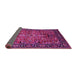 Sideview of Oriental Pink Traditional Rug, urb2342pnk