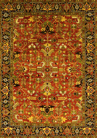 Oriental Yellow Traditional Rug, urb2342yw