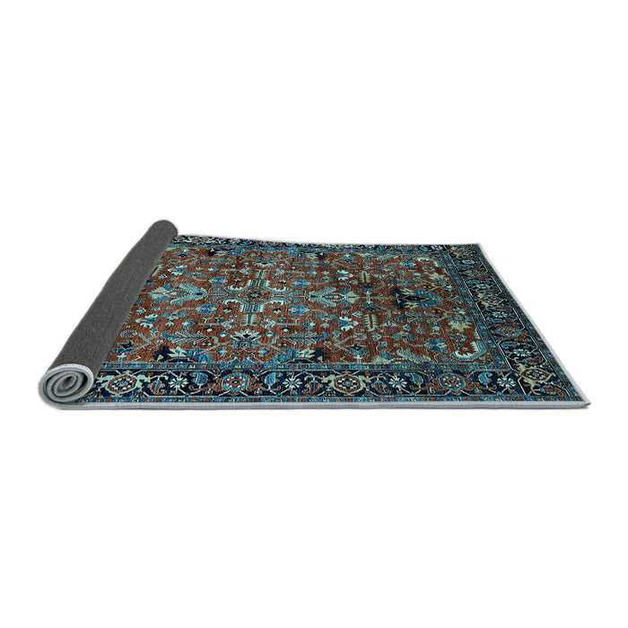 Sideview of Oriental Light Blue Traditional Rug, urb2342lblu