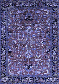 Oriental Blue Traditional Rug, urb2342blu