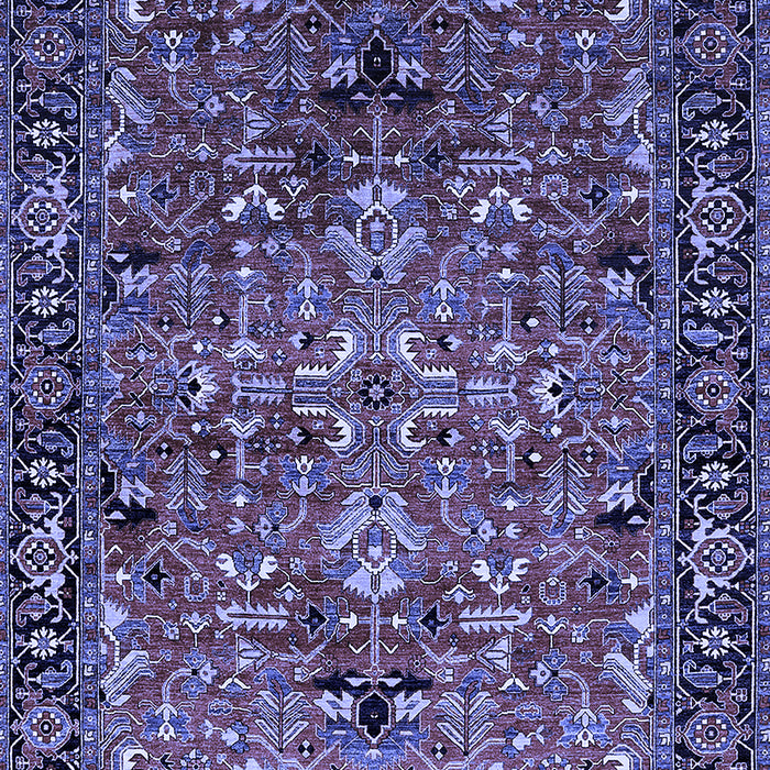 Oriental Blue Traditional Rug, urb2342blu