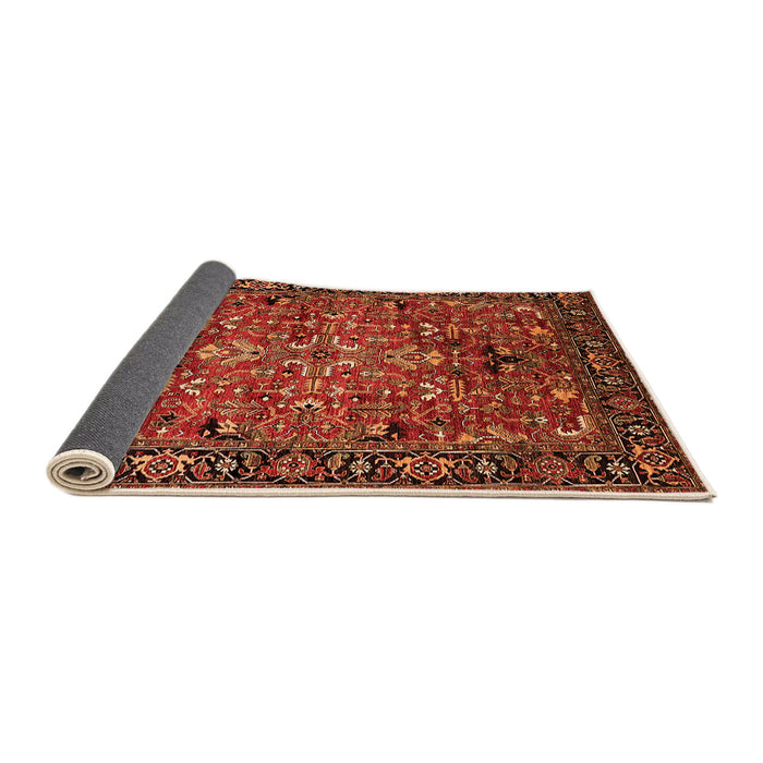 Sideview of Oriental Orange Traditional Rug, urb2342org