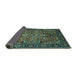 Sideview of Oriental Turquoise Traditional Rug, urb2342turq