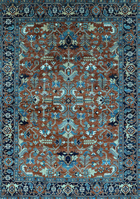 Oriental Light Blue Traditional Rug, urb2342lblu