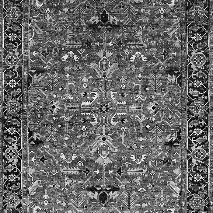 Machine Washable Oriental Gray Traditional Rug, wshurb2342gry