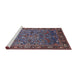 Sideview of Machine Washable Industrial Modern Velvet Maroon Purple Rug, wshurb2343