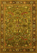 Machine Washable Oriental Yellow Traditional Rug, wshurb2343yw