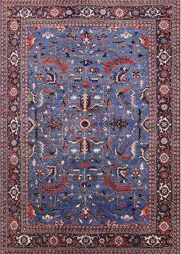 Mid-Century Modern Maroon Purple Oriental Rug, urb2343