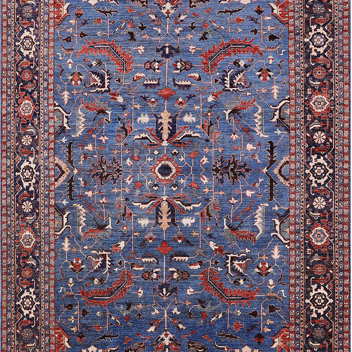 Mid-Century Modern Maroon Purple Oriental Rug, urb2343