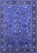 Machine Washable Oriental Blue Traditional Rug, wshurb2343blu