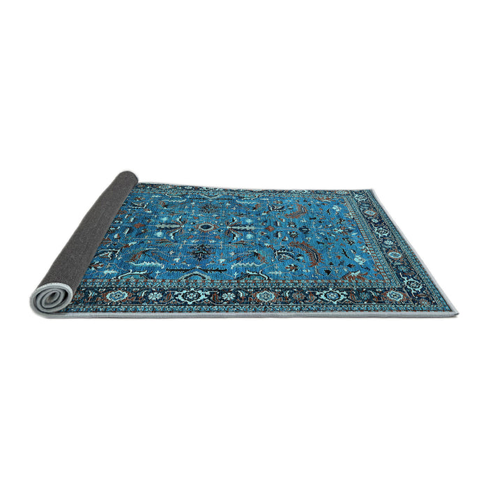 Sideview of Oriental Light Blue Traditional Rug, urb2343lblu