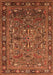 Machine Washable Oriental Orange Traditional Area Rugs, wshurb2343org