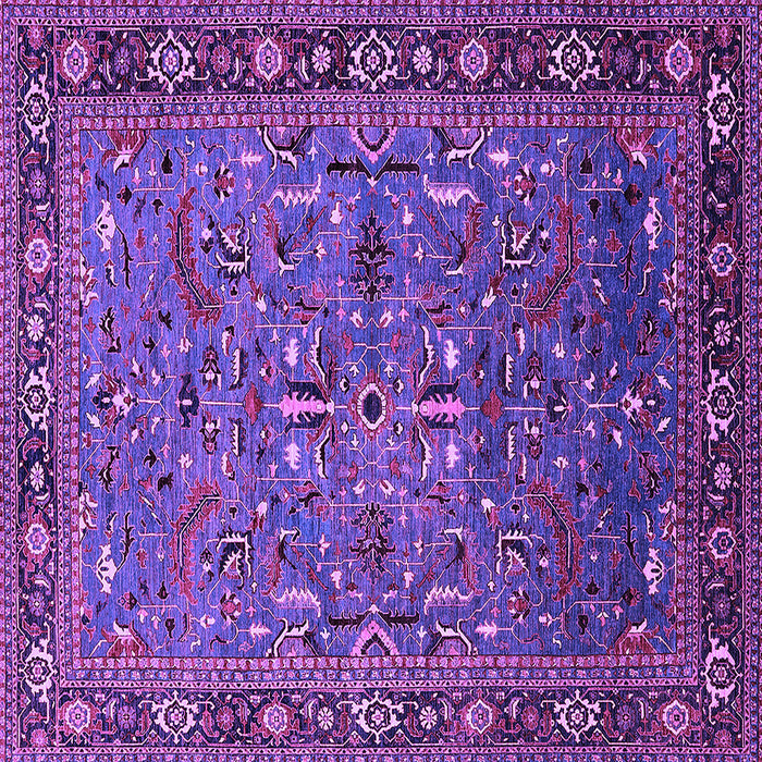Square Oriental Purple Traditional Rug, urb2343pur