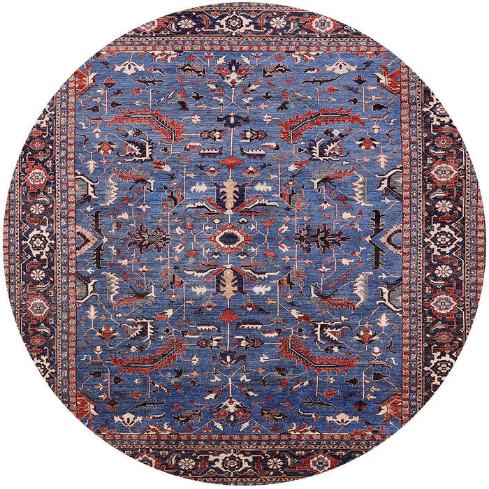 Round Machine Washable Industrial Modern Velvet Maroon Purple Rug, wshurb2343