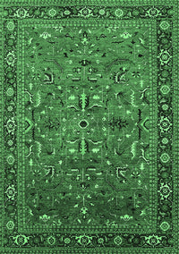 Oriental Emerald Green Traditional Rug, urb2343emgrn