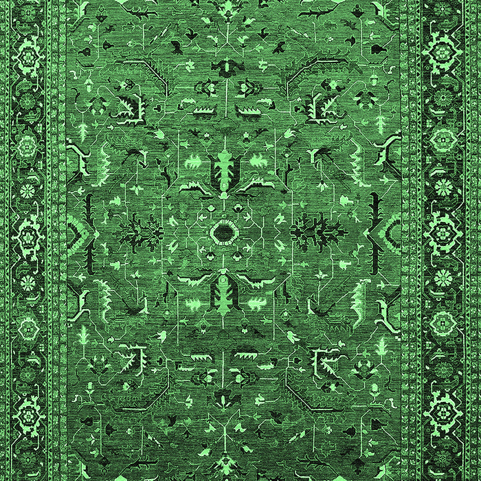 Oriental Emerald Green Traditional Rug, urb2343emgrn