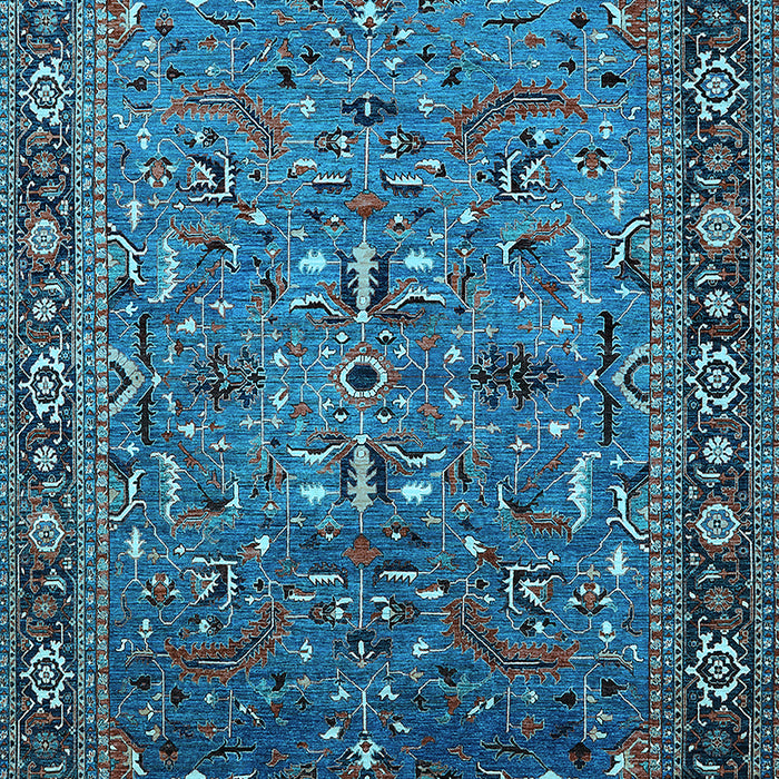 Oriental Light Blue Traditional Rug, urb2343lblu