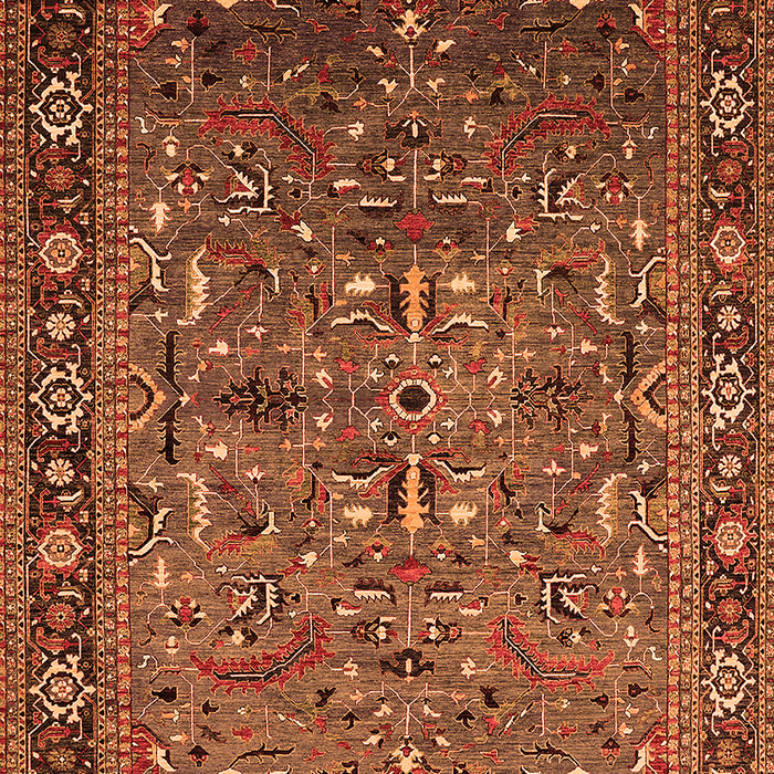 Oriental Orange Traditional Rug, urb2343org