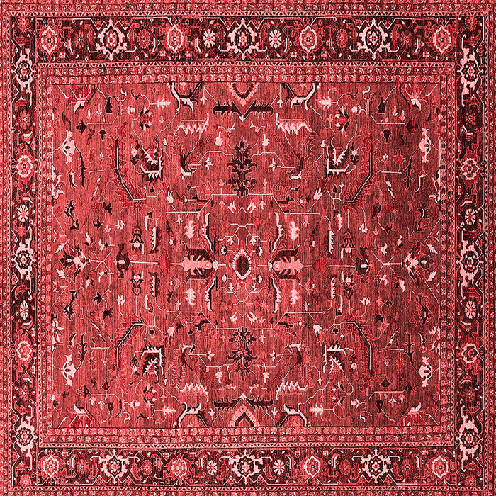 Machine Washable Oriental Red Traditional Rug, wshurb2343red