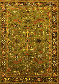 Oriental Yellow Traditional Rug, urb2343yw