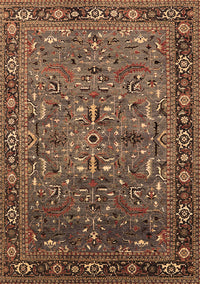 Oriental Brown Traditional Rug, urb2343brn