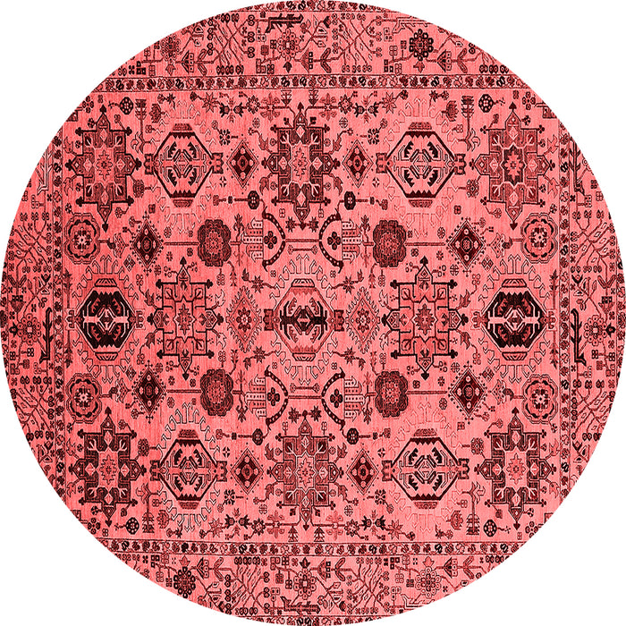 Machine Washable Oriental Red Traditional Rug, wshurb2344red