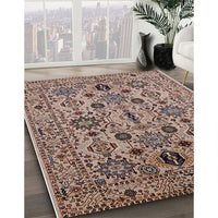Mid-Century Modern Red Brown Oriental Rug, urb2344