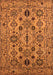 Machine Washable Oriental Orange Traditional Area Rugs, wshurb2344org