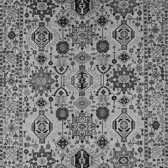 Machine Washable Oriental Gray Traditional Rug, wshurb2344gry
