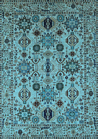 Oriental Light Blue Traditional Rug, urb2344lblu