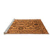 Sideview of Machine Washable Oriental Orange Traditional Area Rugs, wshurb2344org