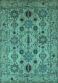 Oriental Turquoise Traditional Rug, urb2344turq