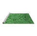 Sideview of Machine Washable Oriental Emerald Green Traditional Area Rugs, wshurb2344emgrn