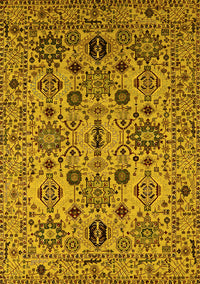 Oriental Yellow Traditional Rug, urb2344yw