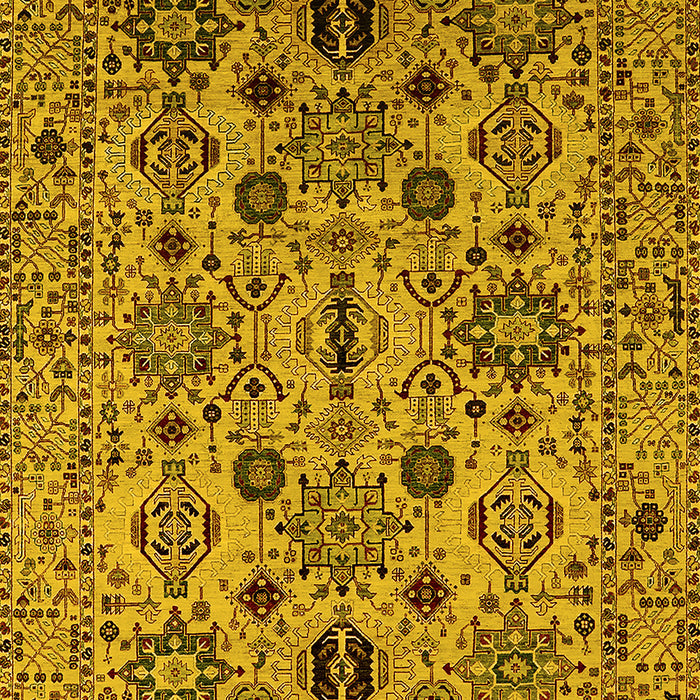 Oriental Yellow Traditional Rug, urb2344yw