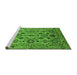 Sideview of Machine Washable Oriental Green Traditional Area Rugs, wshurb2344grn