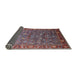 Sideview of Mid-Century Modern Rosy Brown Pink Oriental Rug, urb2345