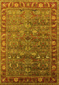 Oriental Yellow Traditional Rug, urb2345yw