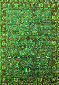 Oriental Green Traditional Rug, urb2345grn