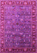 Machine Washable Oriental Pink Traditional Rug, wshurb2345pnk