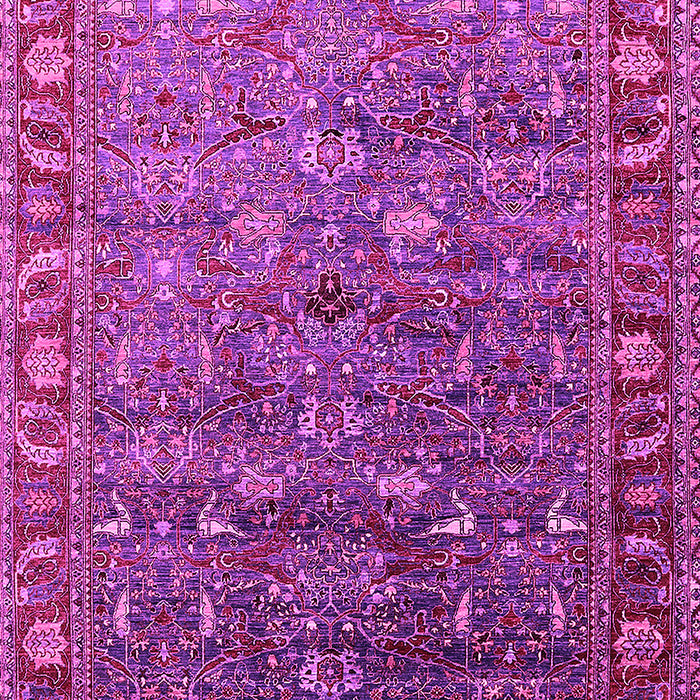 Machine Washable Oriental Pink Traditional Rug, wshurb2345pnk
