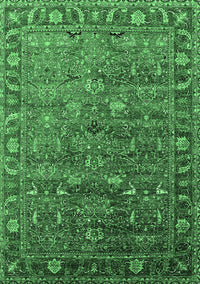 Oriental Emerald Green Traditional Rug, urb2345emgrn