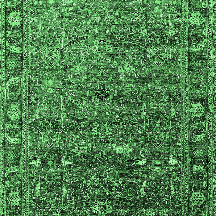 Oriental Emerald Green Traditional Rug, urb2345emgrn