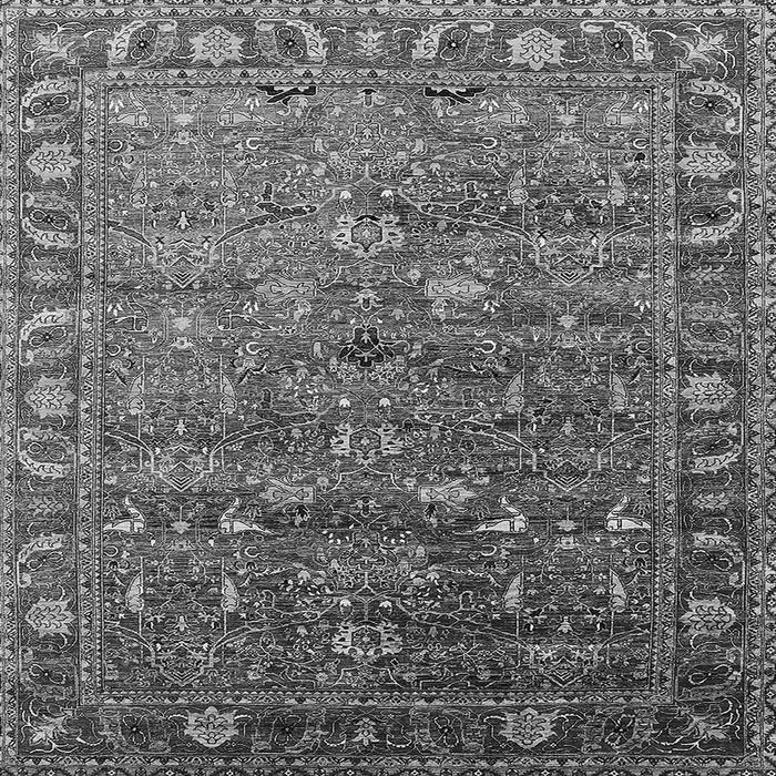 Square Oriental Gray Traditional Rug, urb2345gry