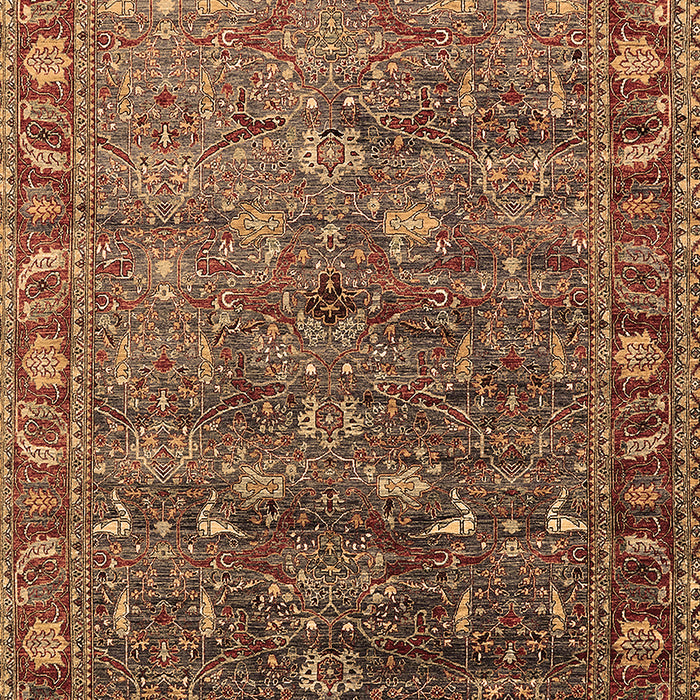 Machine Washable Oriental Brown Traditional Rug, wshurb2345brn