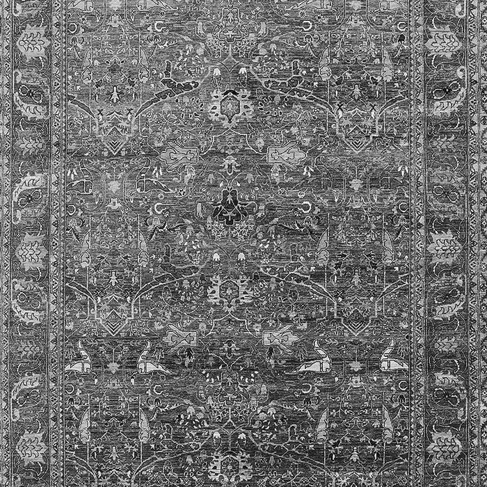 Machine Washable Oriental Gray Traditional Rug, wshurb2345gry