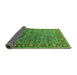 Sideview of Oriental Green Traditional Rug, urb2345grn